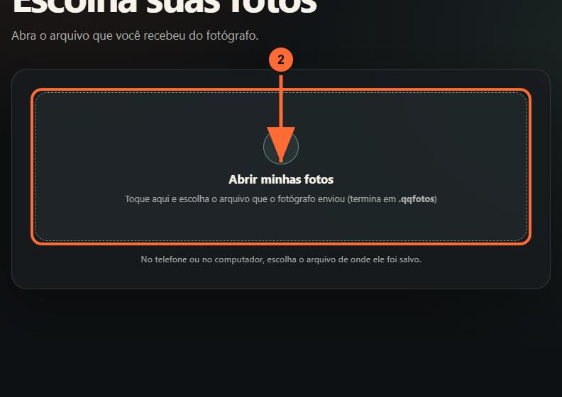 2. Selecione o arquivo .qqfotos