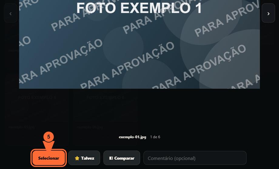 5. Marque na foto grande