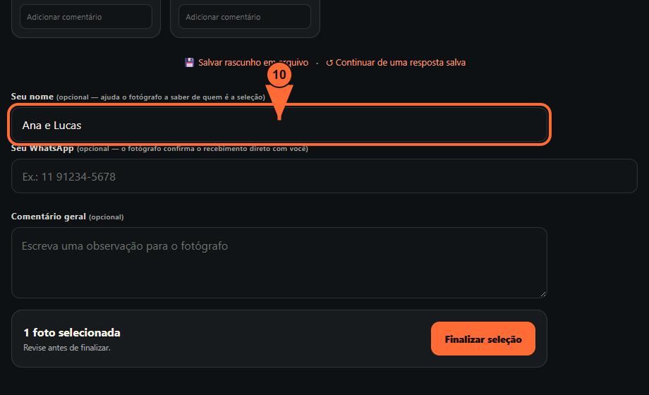10. Escreva seu nome