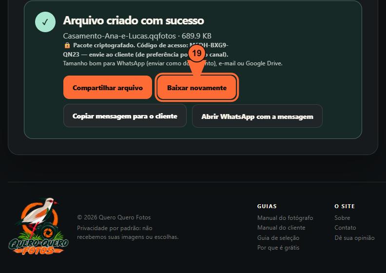 19. Ou baixe o .qqfotos no computador